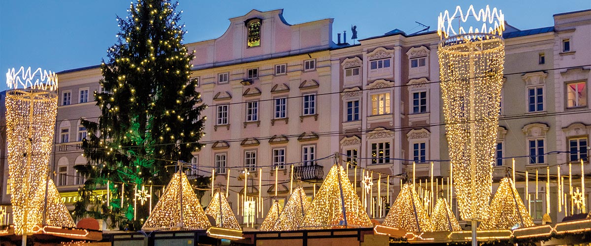 A Christmas Market in Linz, Austria